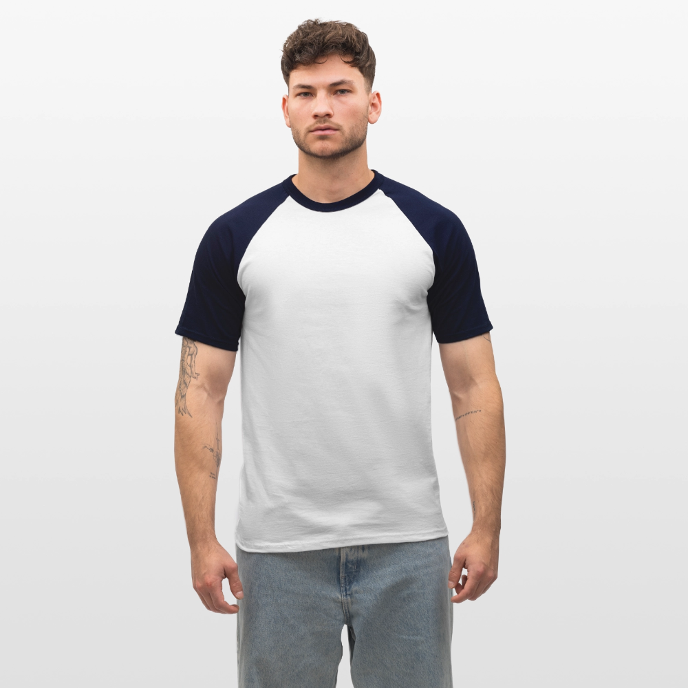 Men’s Baseball Tee - white/navy