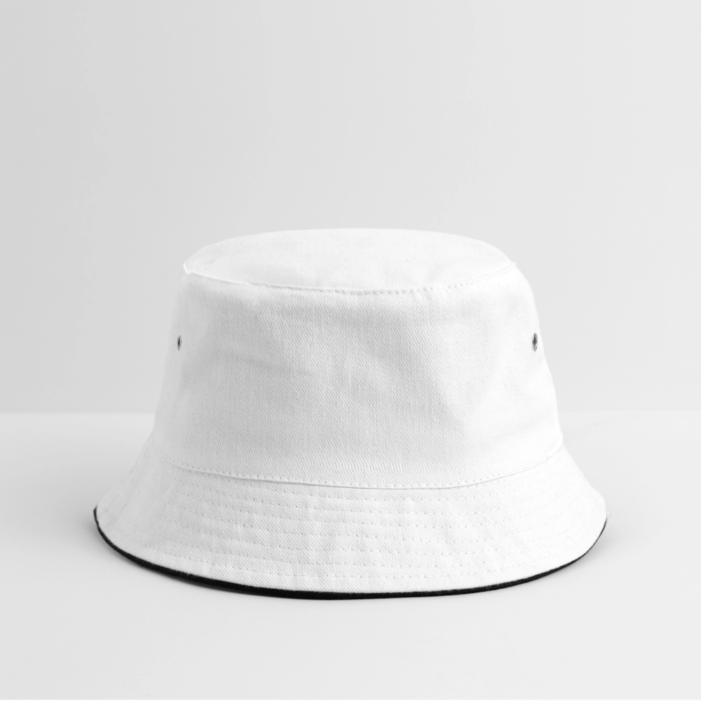 Classic cotton bucket hat with decorative brim seams