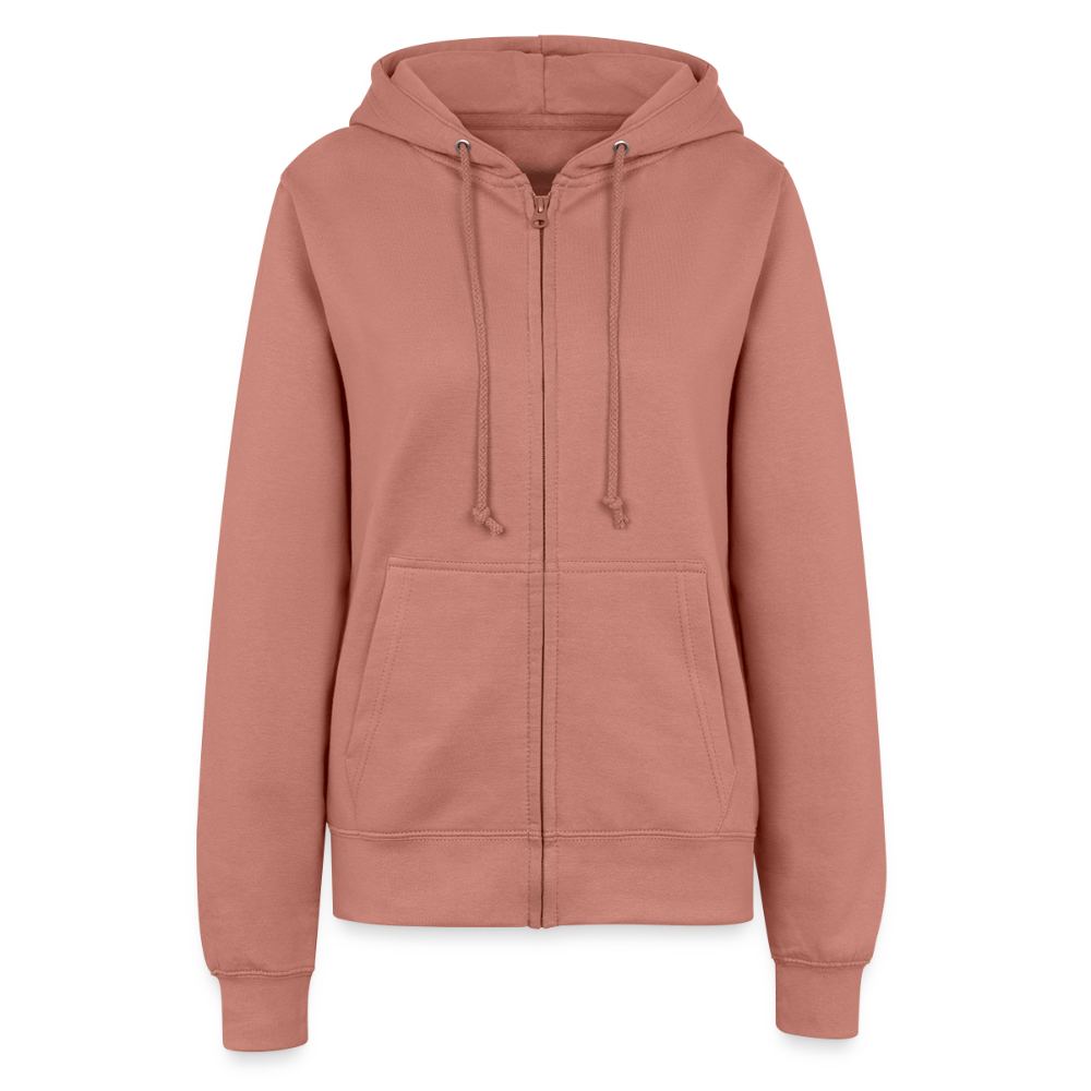 Women’s Zip-Up Hoodie - dusky rose