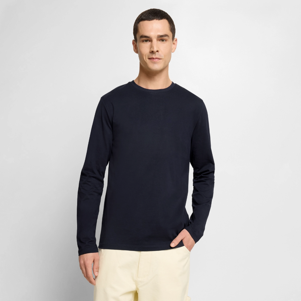 Men's Organic Long Sleeve Tee - navy