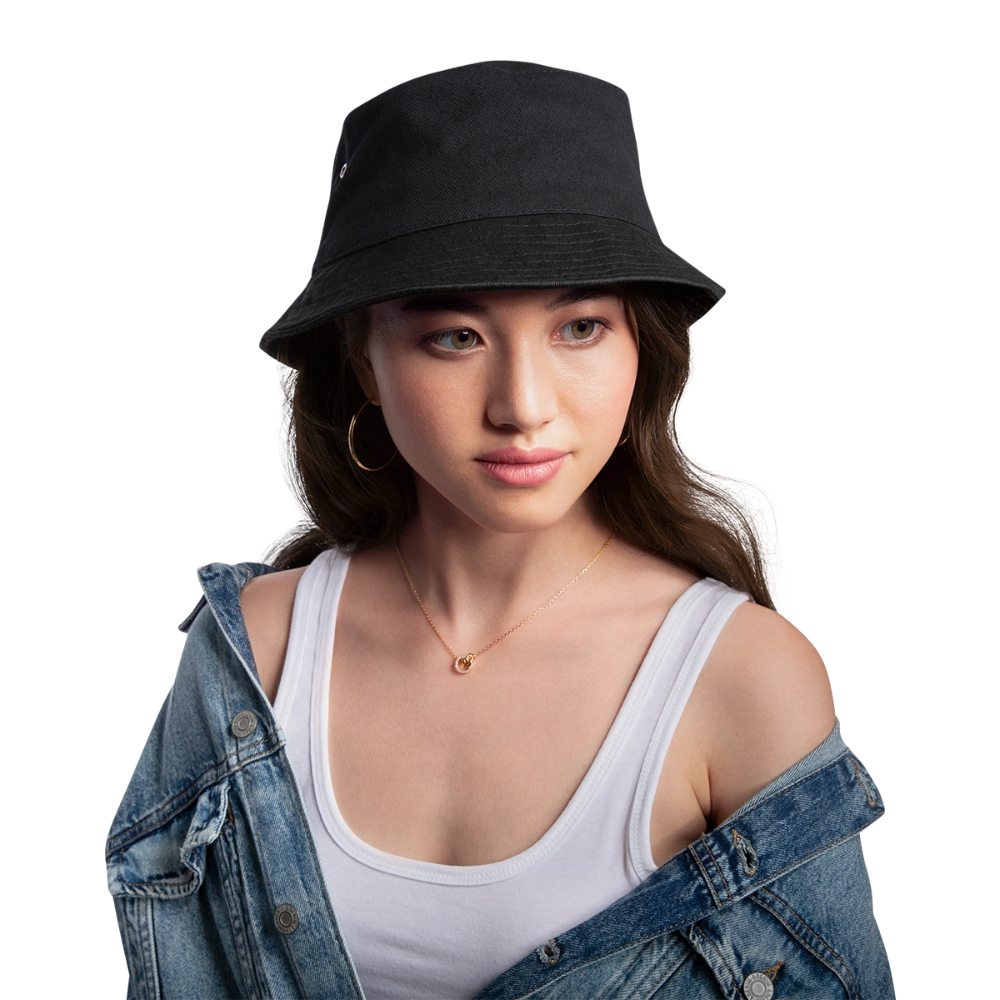 Cotton bucket hat with wide protective brim